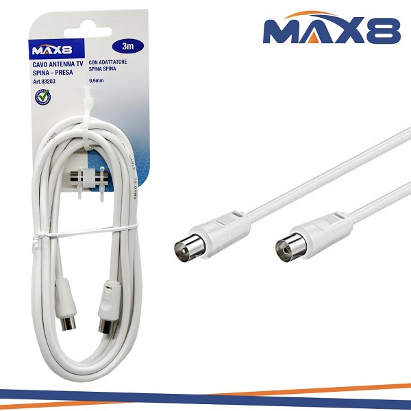 Prolunga TV M/F 3mt con Adattatore M/M